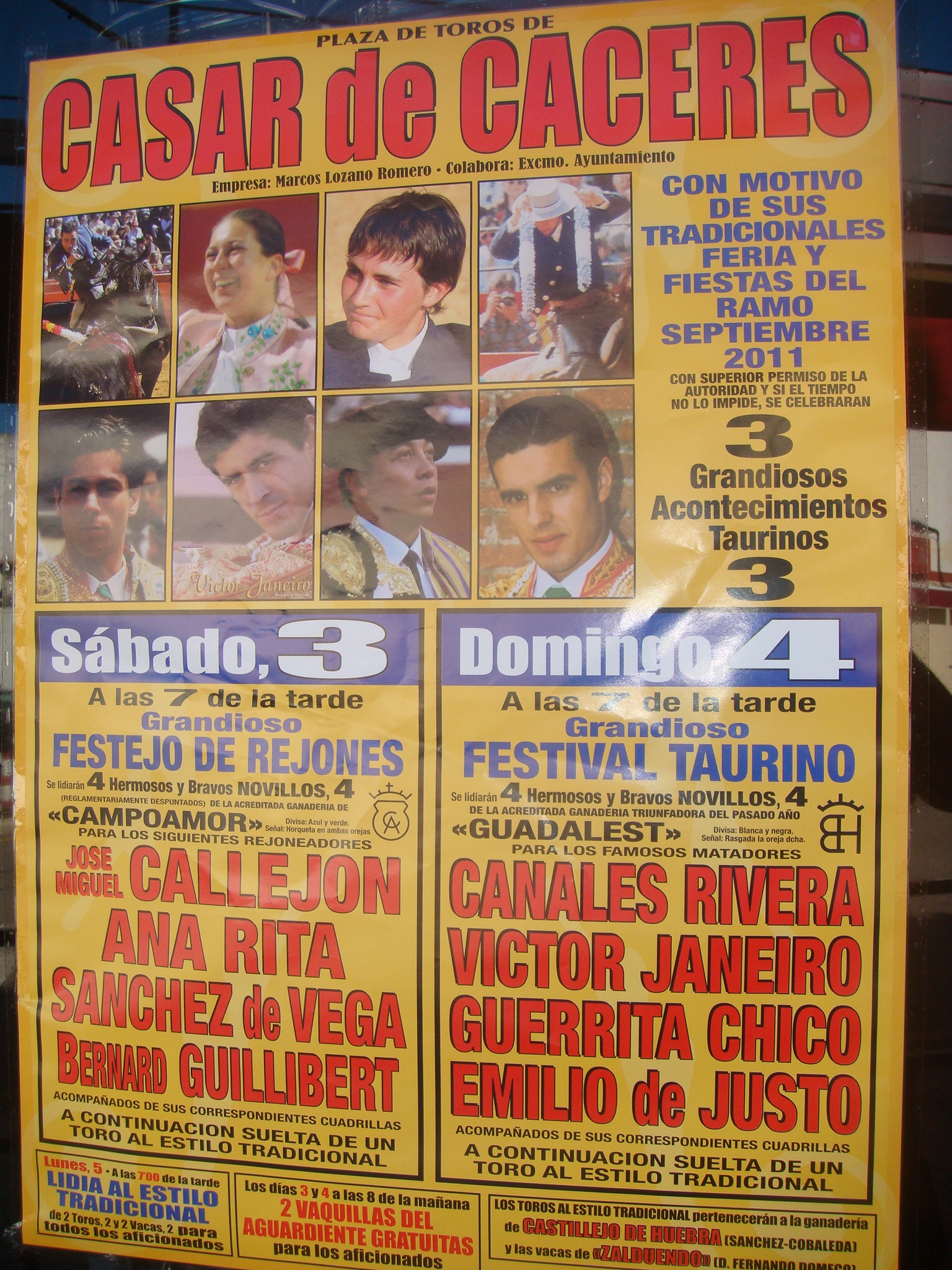 Canales Rivera y Víctor Janeiro, en el cartel taurino del Ramo